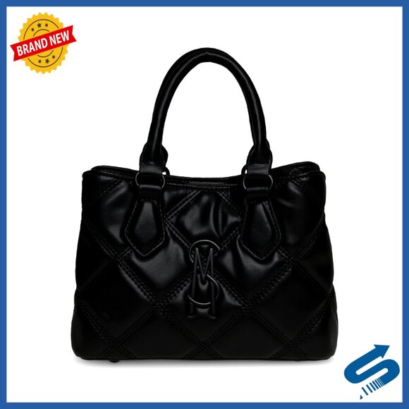 Quilted Satchel with Removable Crossbody Strap, 8.5\